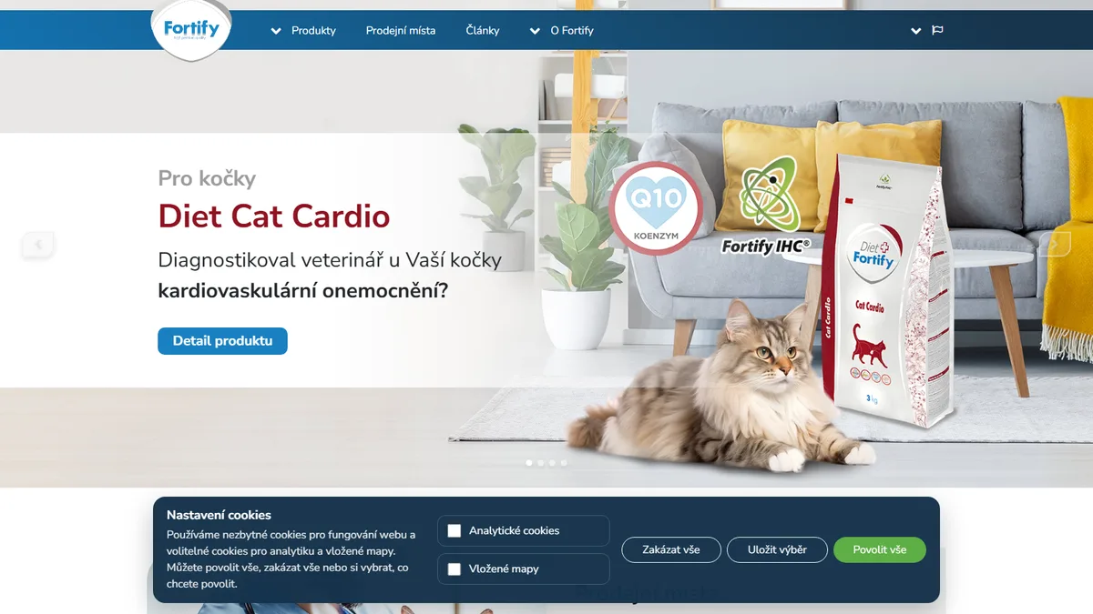 Náhled webu fortify.cz — Redakční systém
