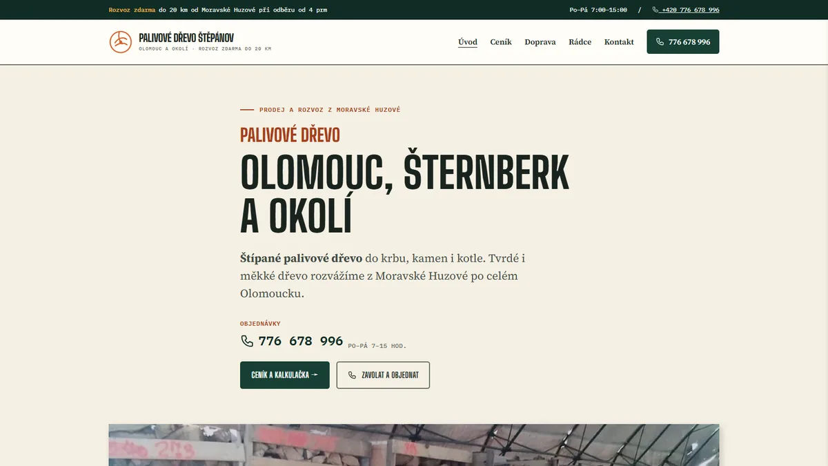 Náhled webu palivove-drevo-nejlevneji.cz — Palivové dřevo